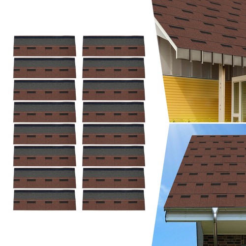 Bardeaux de Toiture, Bardeaux d'Asphalte Tuiles de Toiture, 16Pcs Bardeaux de Toiture en Asphalte