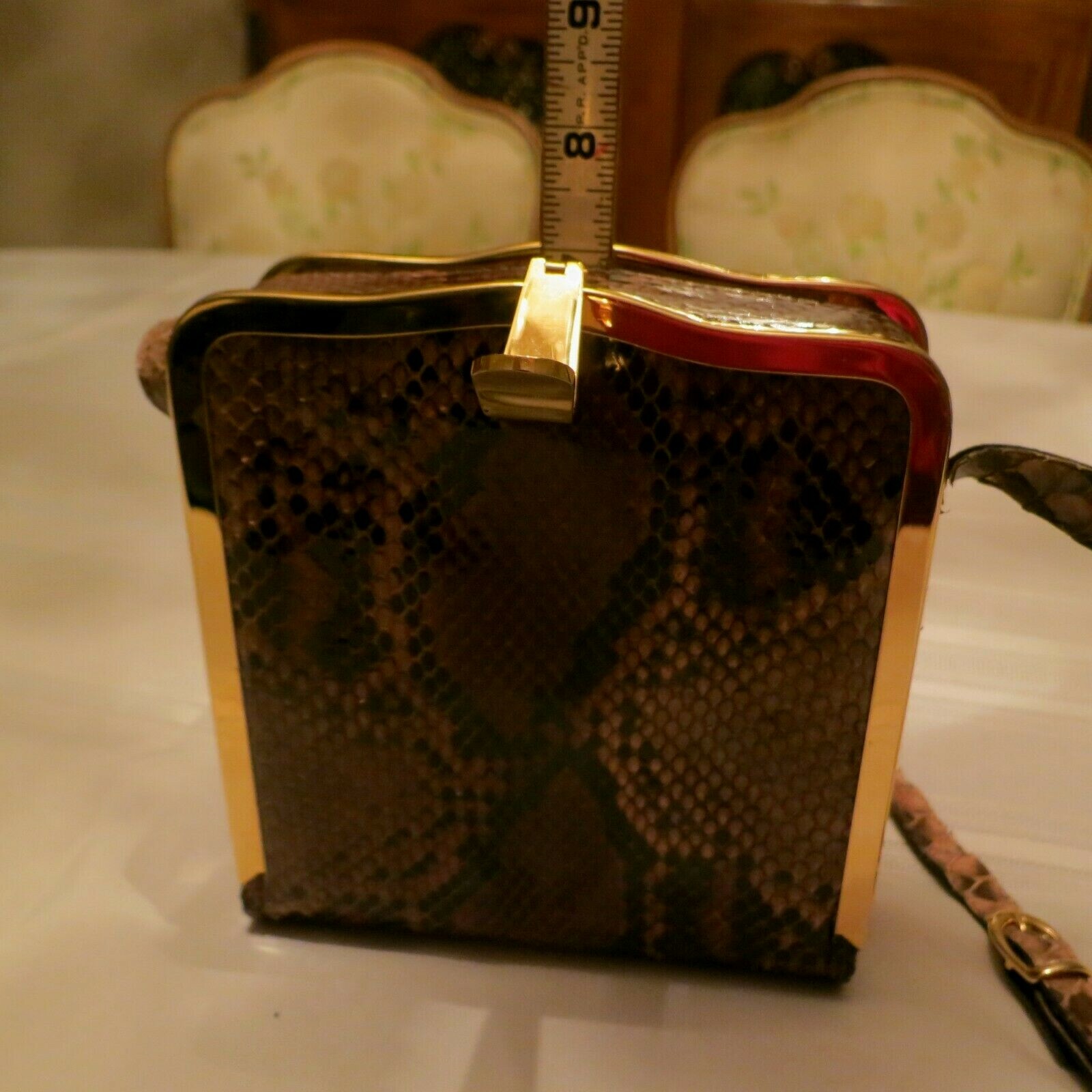 Hispania Uberique Python Red/ Brown Snake Clutch … - image 2