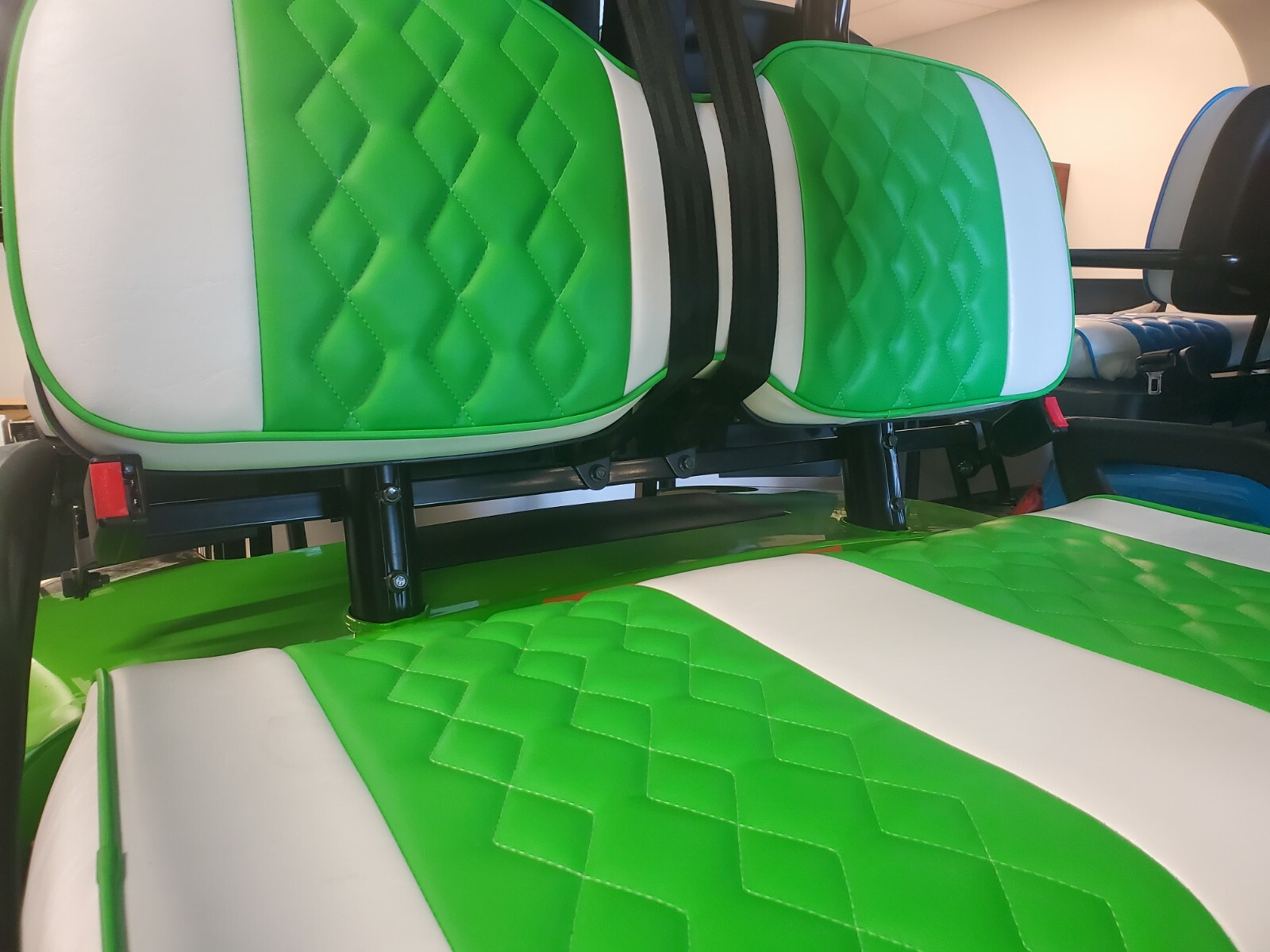 ICON Golf Cart CUSTOM luxury Front Rear black SEAT COVERS 6 PASSENGER