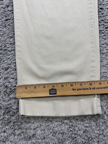Polo Ralph Lauren Pants Men 40x29 Hammond Beige Pleated Cuffed Classic Chino Vtg - Picture 8 of 11