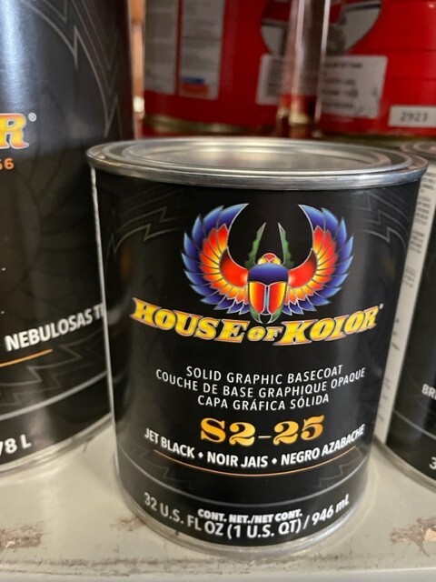 House of Kolor S2-25 Jet Black Solid Graphic Base (Quart) | 1qt. | S225
