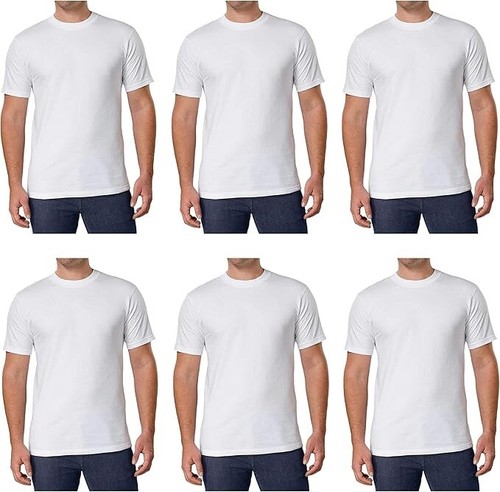 Kirkland Signature Men’s Crew Neck Tee, 6-pack, 100% Cotton Size: XL - 第 1/5 張圖片