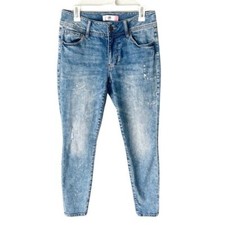 CAbi Jeans Women  s 8 The Cinch Skinny Bleach Acid Wash Distressed