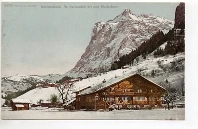 SCHWEIZ SWITZERLAND Kanton BERN BERN Bern GRINDELWALD Wetterhorn schönes Chalet