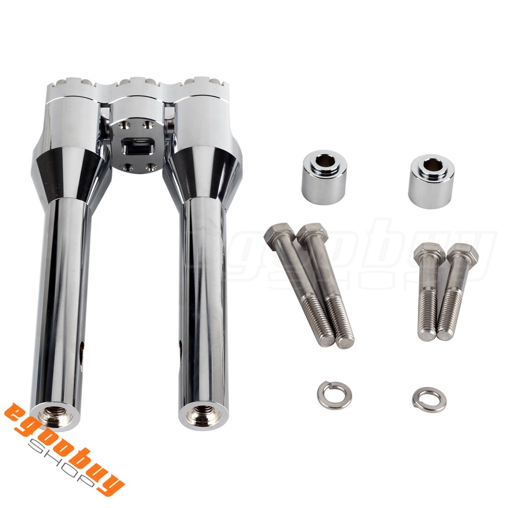 1 Inch Straight Style Modular Handlebar Riser 10" Top Clamp For Harley ...