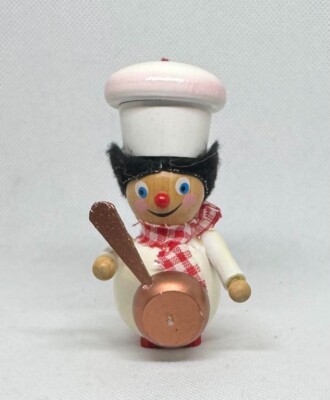 Steinbach Wooden Christmas Ornament  Chef Copper Colored Pot Germany