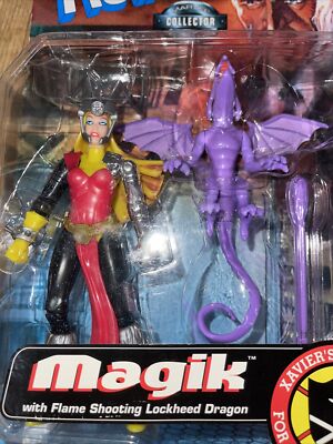 【新品未使用】 MARVEL FLAME 14ポンド 1998 Toybiz Marvel Comics X-Men New Mutants MAGIK w/Lockheed