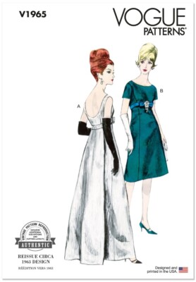 Vogue Vintage 1960's Couturier Evening Gown Wedding Dress Pattern V1965 Sz  18~26 | eBay