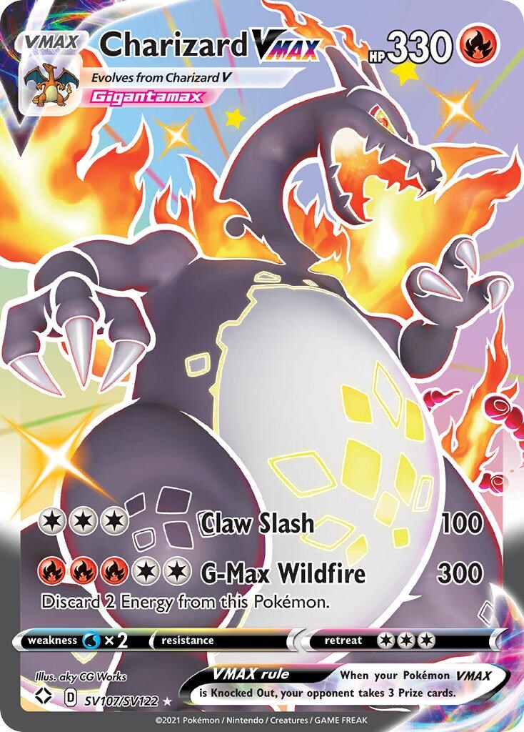Pokemon Charizard VMAX Shining Fates Full Art SV107 PSA 10 Gem