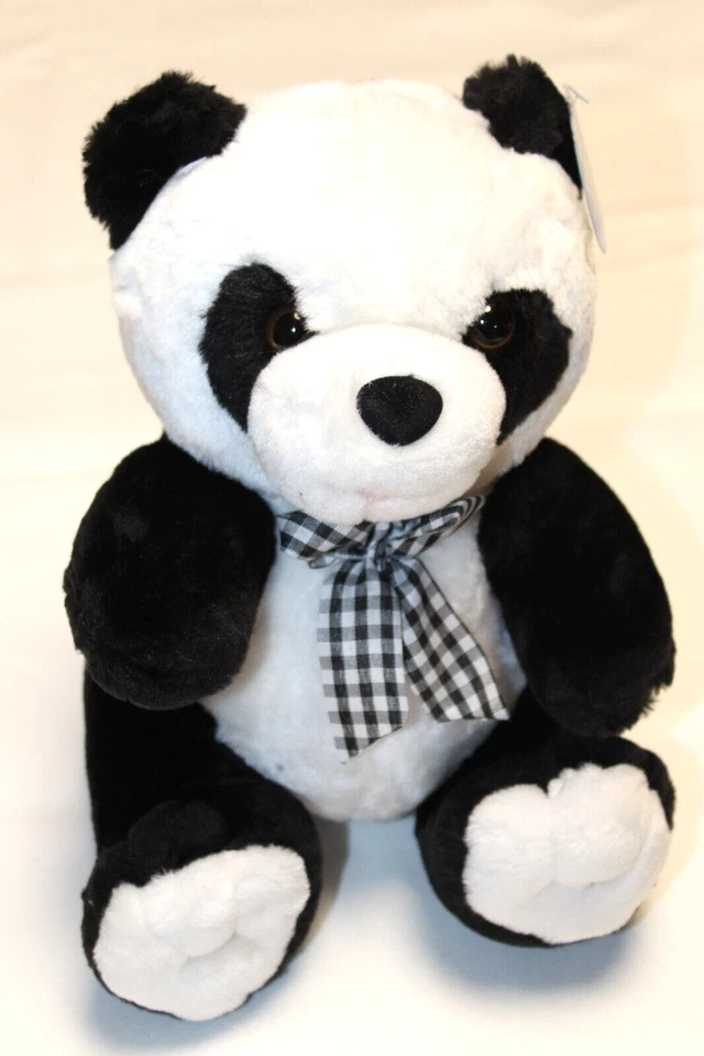 MARKENLOS Panda Bär Stofftier, Kuschelbär, Kuscheltier, Plüschtier 27 cm Hoch, 18 cm breit