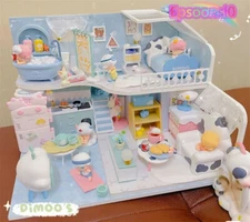 Cute Mini Doll Miniature House DIY Dollhouse Non Finished cabin Kits Girls Gift 