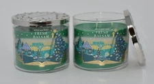 2 BATH & BODY WORKS FRESH BALSAM SCENTED CANDLE 3 WICK 14.5 OZ LARGE FIR GREEN
