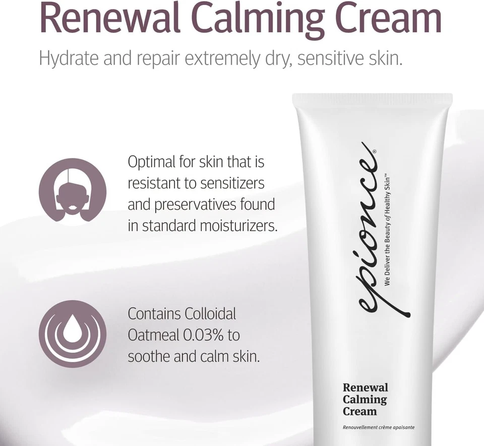 Crema calmante Epionce Renewal - Crema hidratante corporal y facial reparadora de barrera cutánea - 8 oz Foto 2 de 2