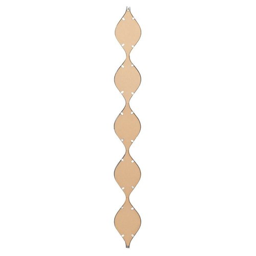 Long Narrow Geometric Teardrop Accent Mirror Tall Vertical Distressed Metallic - Picture 4 of 8
