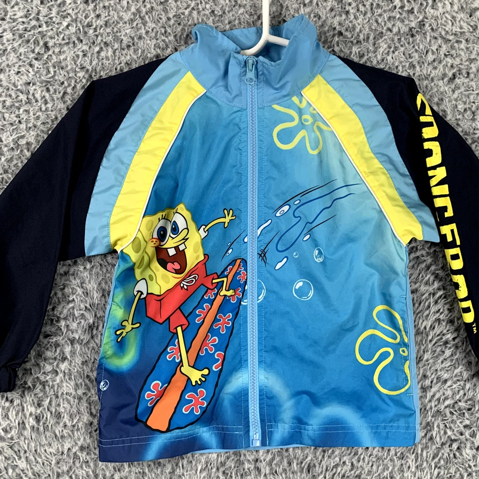 Chaqueta cortavientos Nickelodeon Bob Esponja niños 4/5 azul surf niño dibujos animados Foto 2 de 4