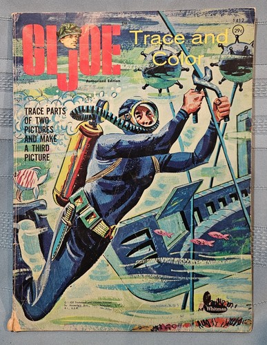 1965 GI JOE Trace And Color Coloring Book By Whitman Publishing 40% Colored - Picture 2 of 20