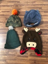 Lot of 4 Hats Sz 12M-5T Various Colors: 2pcs Carter  s, 1pcs H M, 1pcs Unbranded