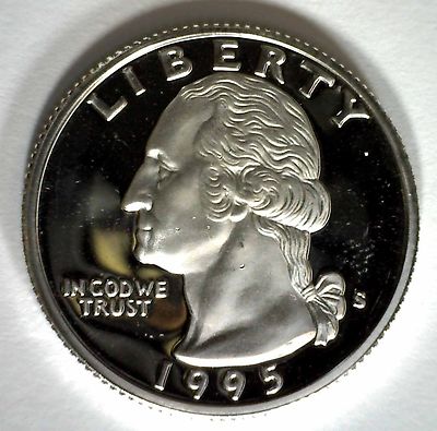 1995 S SILVER Proof Washington Quarter 25c Coin US Twenty Five