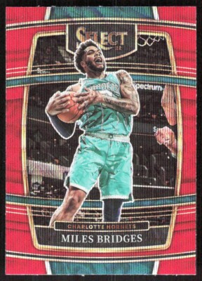 2021-22 9526E PANINI SELECT RED WAVE PRIZM Miles Bridges Charlotte Hornets #42