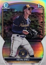 2023 Bowman Chrome Chrome Prospects#BCP-229 Kevin Ereu Refractor #65/498