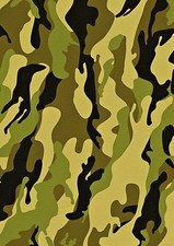Green Camouflage Printed Wallpaper A4 Sized Edible Wafer Paper / Icing Sheet 