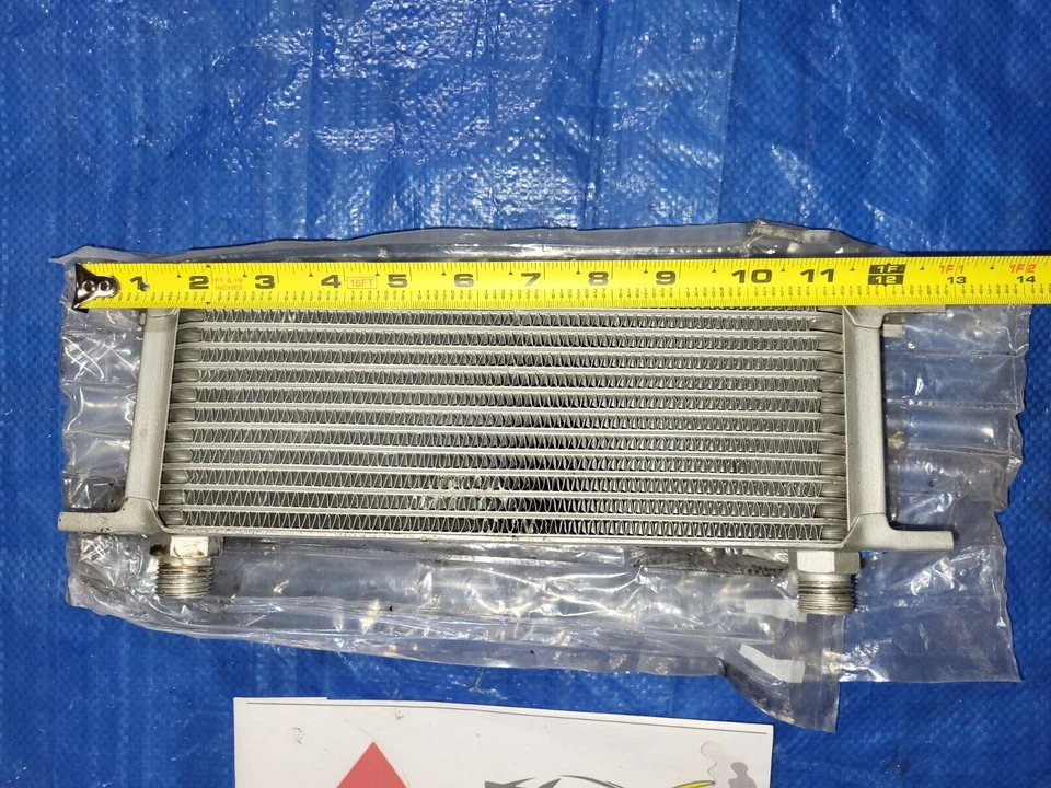 Universal Aluminum Engine Oil Cooler Silver stock#H - Image 4 of 4