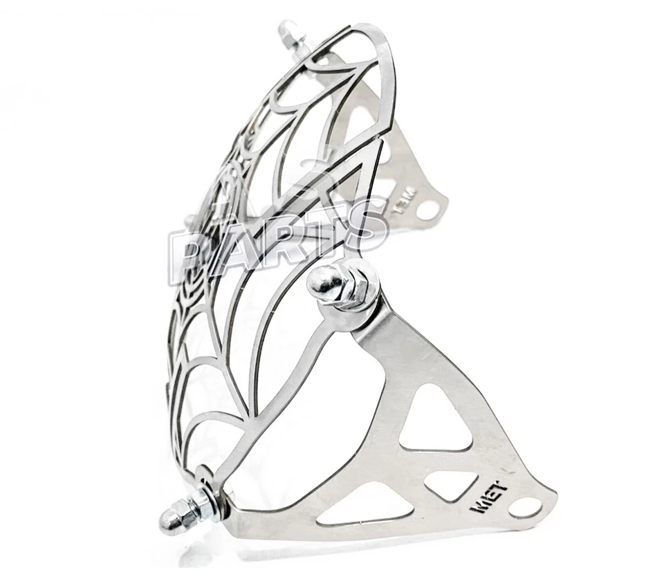 Fit For Royal Enfield Meteor 350cc - Headlight Grille Set Silver (Spider Design) - Изображение 2 из 4