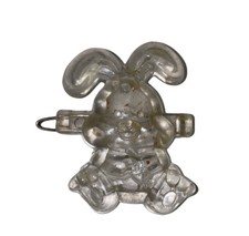 VINTAGE HAIR CLIP/BARRETTE Clear TRANSPARENT LOVE BUnNy 1980s