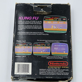 Kung Fu (NES) Mattel 5 Screw Variant - Canadian Hangtab Box - Tested Ex Rental