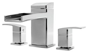 Pfister RT6-5DFC Kenzo Waterfall Roman Tub Faucet Trim Tub Filler Chrome Deck