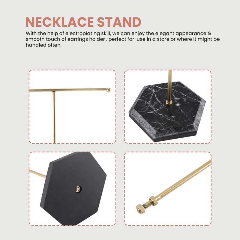 Coward 2-stöckiger Schmuckständer Für Halsketten & Armbänder - Metall Organizer Schwarz