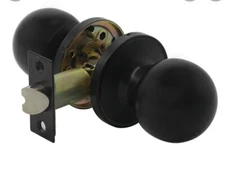 Round Black Door Knobs Passage