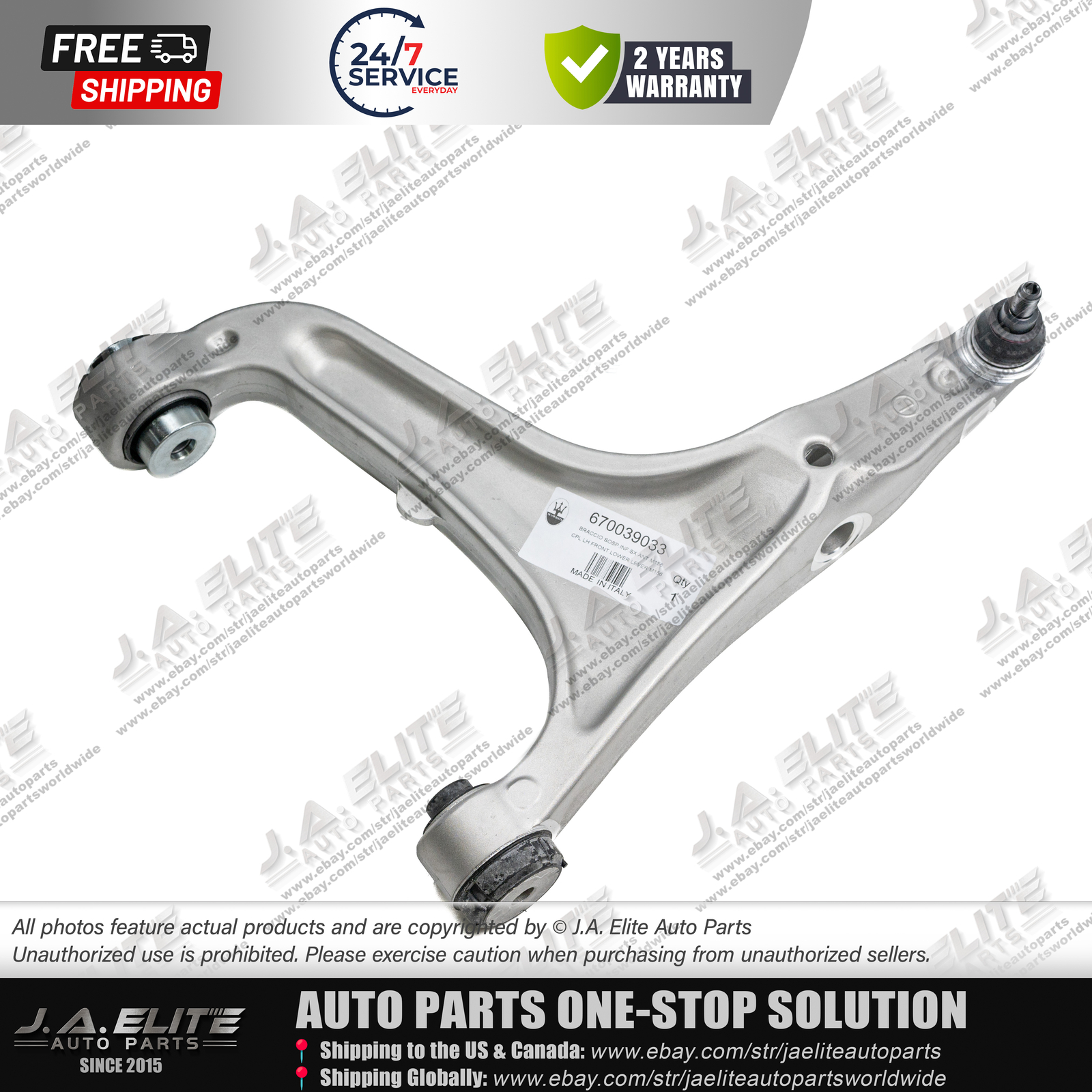 Genuine Left Front Lower Control Arm fits Maserati Quattroporte Ghibli (2018+)