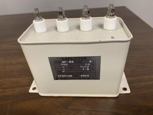 SHIZUKI ELECTRIC TYPE MF-RG 3 PHASE 200 V CAPACITOR 3 X 50 uF  60 HZ