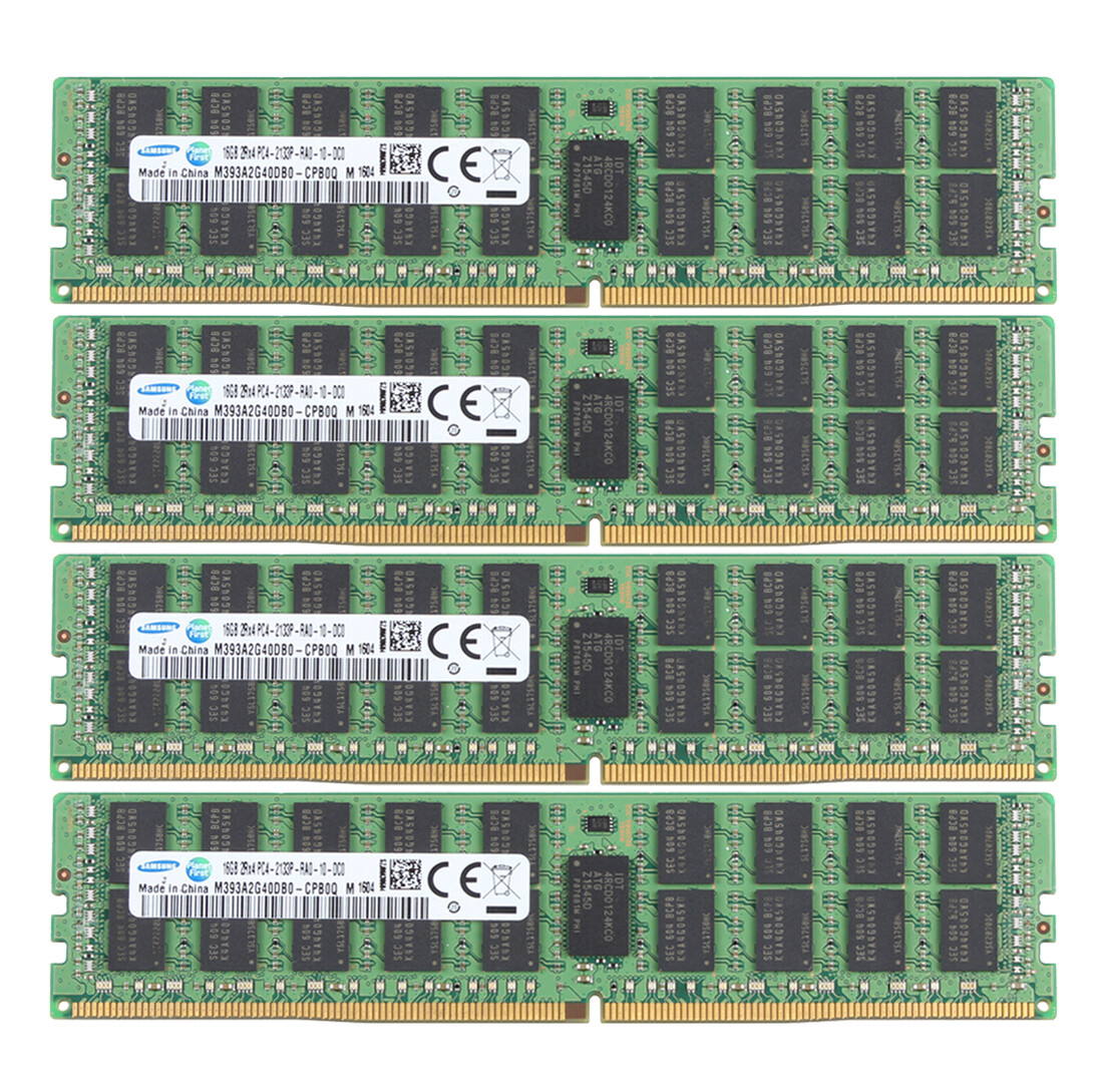 SAMSUNG 16GB PC4-2133P 4枚 SAMSUNG 4x 16GB 2RX4 PC4-2133P PC4-17000R DDR4 REG-ECC DIMM Server