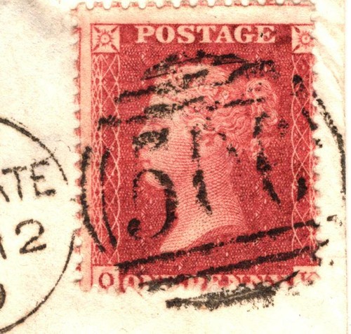 GB KENT SG.40 Cubierta Super *Margate* Dúplex 1d Rojo 1859 Londres {samwells}BO36 - Imagen 5 de 9