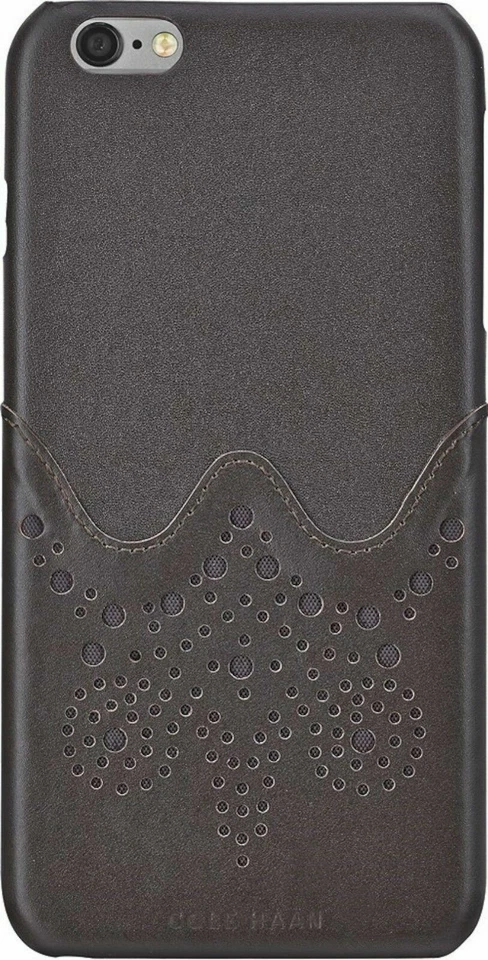 НОВЫЙ кожаный чехол Cole Haan Brogue для iPhone 6 Plus / 6s Plus ТЕМНО-ЖАРЕНЫЙ КОРИЧНЕВЫЙ - Изображение 2 из 4