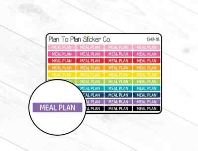 1349-18~~Meal Plan Header/Dividers Planner Stickers