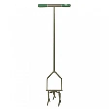 Yard Butler Twist Tiller Heavy-Duty Powder Coated Steel Garden Soil Aerator Tool