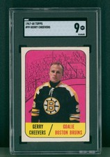 1967 Topps Hockey Card - #99 Gerry Cheevers, SGC 9 MINT