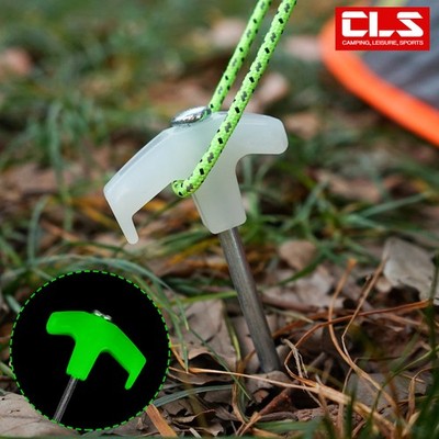 Luminous Ground Nails Outdoor Camping Tent Nails Fluorescent 25cm Wind Rope Nail