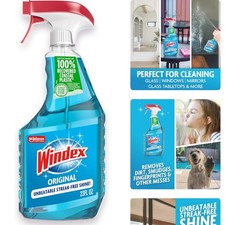 Glass Window Cleaner Spray 23 oz Blue Surface Cleaning Leak Proof Bottl 0.26 per fl oz