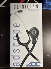 ADC 608 Convertible Adscope, Clinician Stethoscope, Adult T-30 Black New