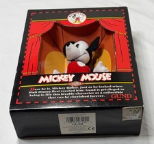 Vintage GUND Antique Mickey Mouse Plush in Original Box 7204 Rare Disney