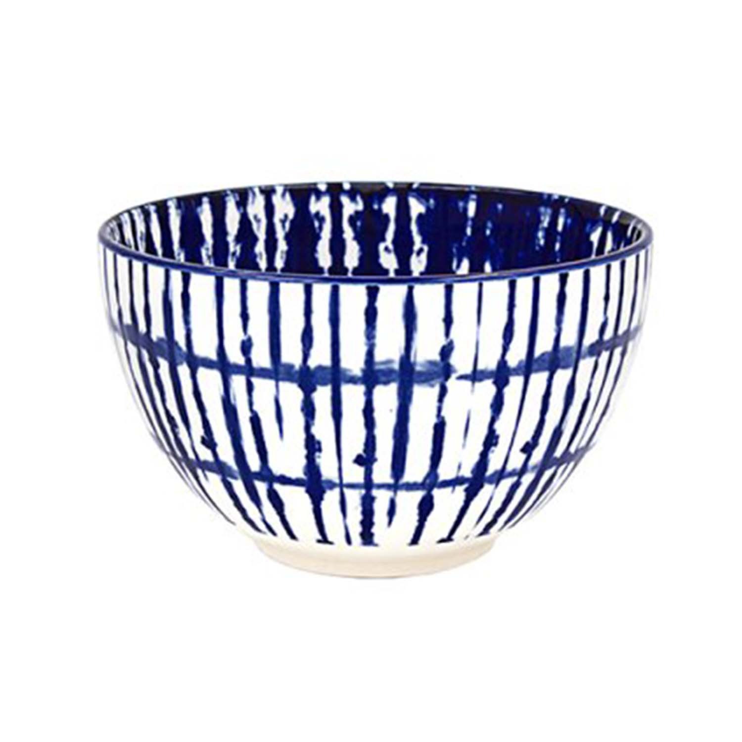 Rice Bowl Blue Fine China Tie-Dye 500ml Decorative Dessert Bowl 13cm Dinnerware
