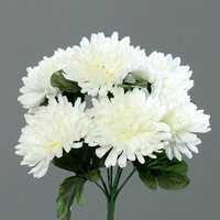 KüNstlicher Mini Chrysanthemen Strauß Weiß H. 25Cm Dpi Kunstblumen Wa