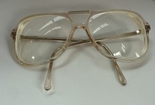 Vintage Luxottica Eyeglass Frames Only -Plume LITEBEIGE Aviator -Made In Italy