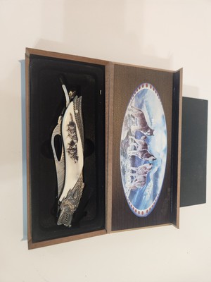 Carved Wolf Head Knife