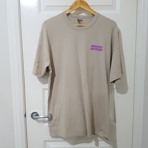 Women's MUSCLE NATION Small AU Oversized T-shirt Beige | 3+ Extra 10% Off