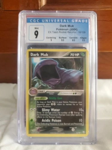 Dark Muk CGC 9 EX Team Rocket Returns 16/109 pokemon